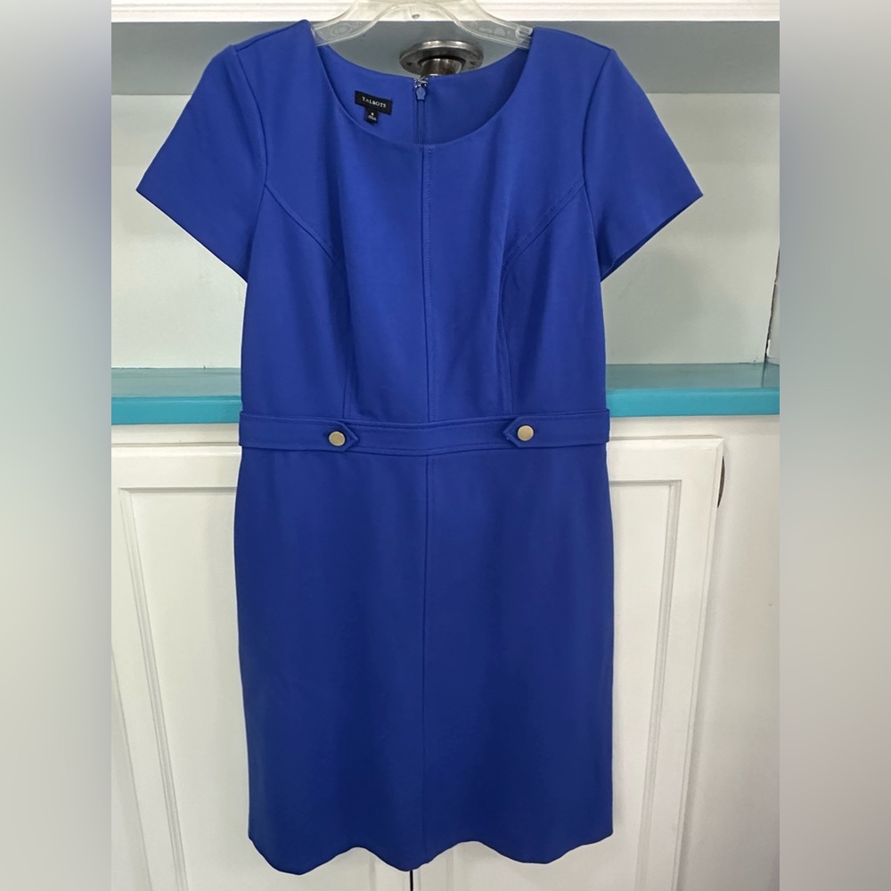 Talbots Royal Blue Short Sleeve Midi Dress